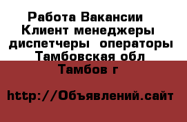 Работа Вакансии - Клиент-менеджеры, диспетчеры, операторы. Тамбовская обл.,Тамбов г.